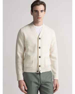 Gutteridge Strickjacke Aus Shetlandwolle - Natur