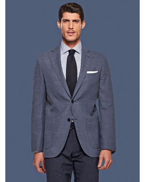 Gutteridge Jacke Aus Reiner Wolle Mit Mikrotextur - Blau