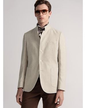 Gutteridge Americana Coreana En Franela De Lana Ligera - Neutro