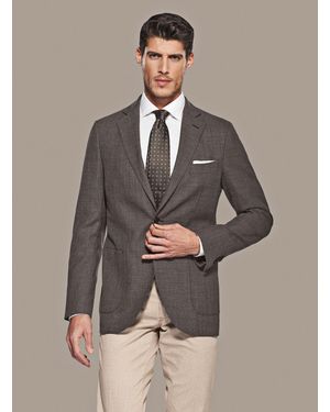 Gutteridge Jacke Aus Reiner Wolle Mit Mikrotextur - Braun