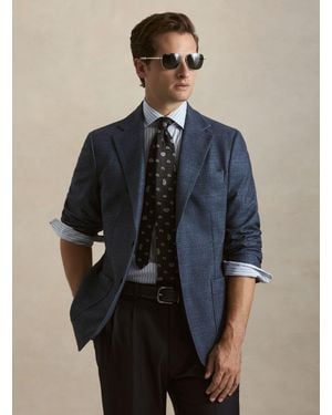 Gutteridge Americana Monopunto En Lana Estampada - Azul