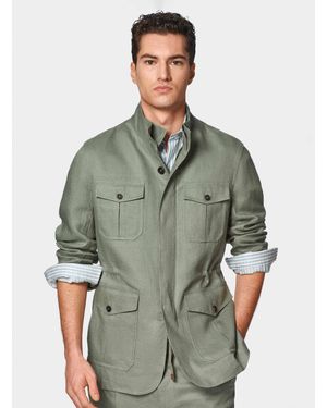 Gutteridge Field Jacket De Lino Puro, Talla - Verde