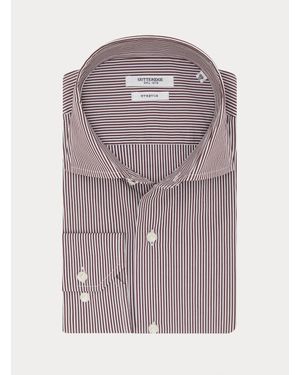 Gutteridge Chemise Rayée En Popeline De Coton Stretch - Violet