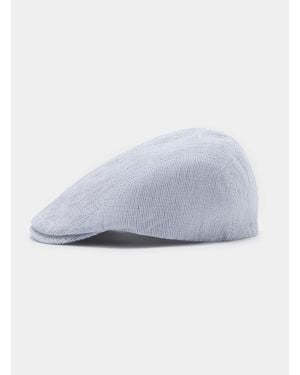Gutteridge Bonnet Rayé En Pur Lin - Gris