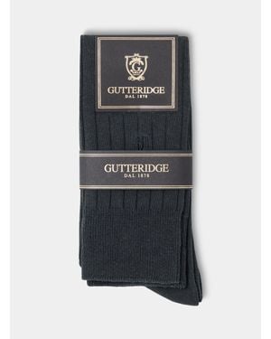 Gutteridge Chaussettes Côtelées Avec Broderie - Gris