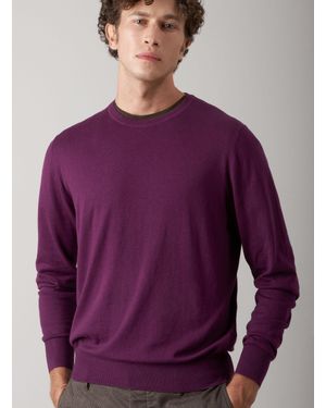 Gutteridge Pullover Mit Rundhalsausschnitt Aus Baumwolle, Seide Und Kaschmir - Lila