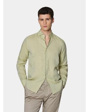 Gutteridge Camisa De Lino Puro - Verde