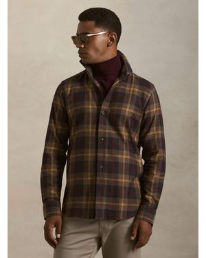 Gutteridge Camisa De Cuadros En Mezcla De Algodón, Corte Relajado - Marrón