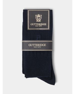 Gutteridge Chaussettes Côtelées Avec Broderie - Noir