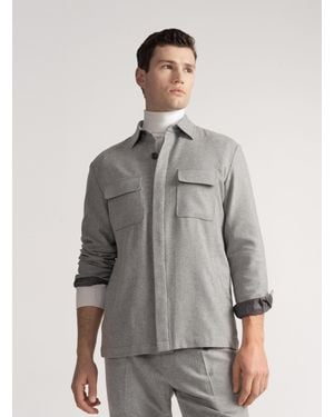 Gutteridge Americana Ligera De Mezcla De Lana - Gris