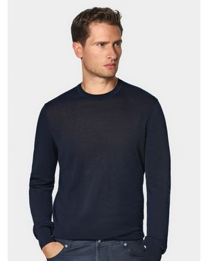 Gutteridge Pullover Mit Rundhalsausschnitt Aus Baumwolle Und Seide - Blau