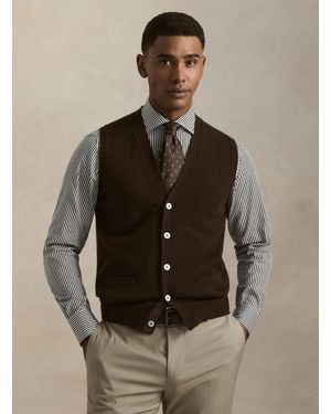 Gutteridge Chaleco De Punto De Lambswool Y Cachemira - Marrón