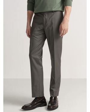 Gutteridge Pantalones De Traje De Lana Pura Superfina 120's - Gris