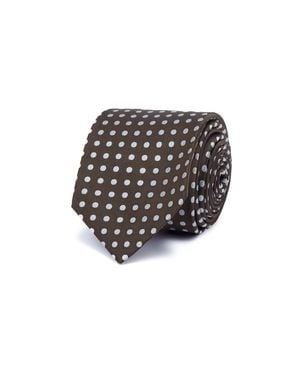 Gutteridge Corbata De Seda De Lunares, Talla - Negro