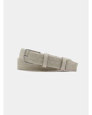 Gutteridge Cinturón Elástico De Color Liso, Talla - Blanco