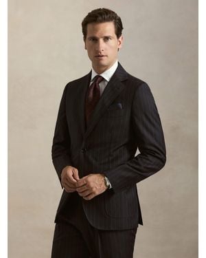 Gutteridge Americana De Traje De Raya Diplomática En Pura Lana Vitale Barberis Canonico - Marrón