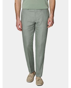 Gutteridge Pantalones De Traje De Lino Puro - Verde