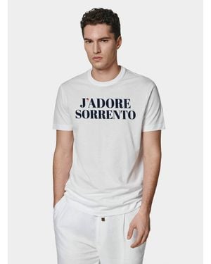 Gutteridge T-Shirt En Coton Supima Avec Imprimé J'Adore Sorrento - Blanc