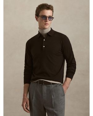 Gutteridge Polo De Punto De Lana Merina Extrafina - Marrón