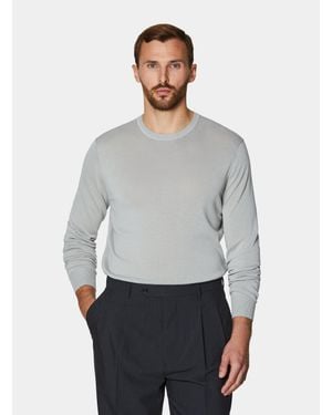 Gutteridge Rundhals-Pullover Aus Baumwolle Und Seide - Grau