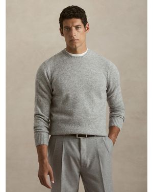 Gutteridge Punto De Cuello Redondo De Pura Lana De Shetland - Gris
