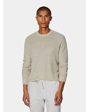 Gutteridge Rundhals-Rippstrickpullover Aus Reinem Leinen - Grau