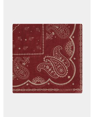Gutteridge Foulard Paisley De Lino Estampado, Talla - Rojo