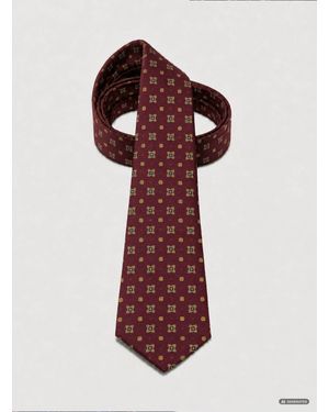 Gutteridge Seidenkrawatte Aus Jacquard Mit Mikromuster - Rot