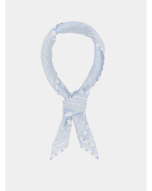 Gutteridge Fular De Lino Con Estampado Bandana - Azul