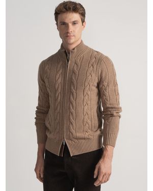 Gutteridge Tricoté Et Zippé En Laine De Cachemire - Neutre