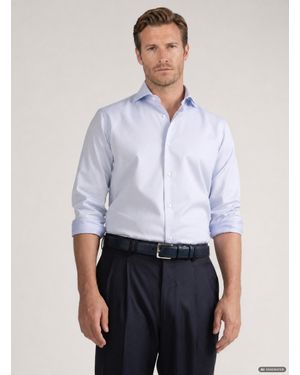 Gutteridge Camisa De Sarga De Algodón - Blanco