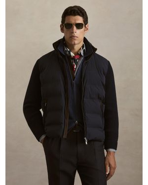 Gutteridge Bomber Termosellada Con Mangas De Lana - Negro