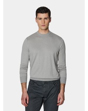 Gutteridge Rundhals-Pullover Aus Baumwolle, Seide Und Kaschmir - Grau