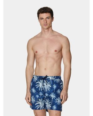 Gutteridge Badeanzug Mit Palmenprint - Blau