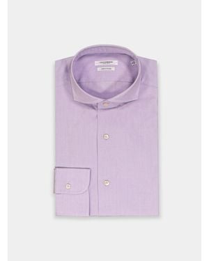 Gutteridge Camisa Cuello Francés Tejido Fil A Fil, Talla - Morado