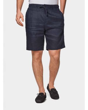 Gutteridge Bermudashorts Aus Reinem Leinen Mit Gummiband - Blau
