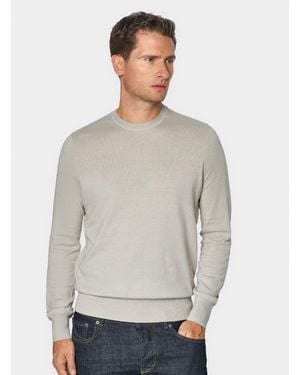 Gutteridge Pullover Mit Rundhalsausschnitt Aus Baumwolle, Seide Und Kaschmir - Grau