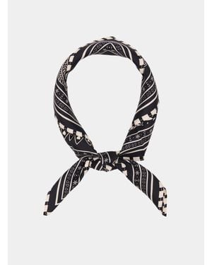 Gutteridge Seidenschal Mit Bandana-Print - Schwarz