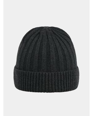 Gutteridge Chapeau En Cachemire Mélangé À Côtes Anglaises - Noir