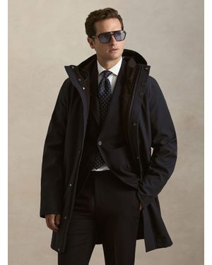 Gutteridge Cazadora Técnica Larga Con Capucha - Negro