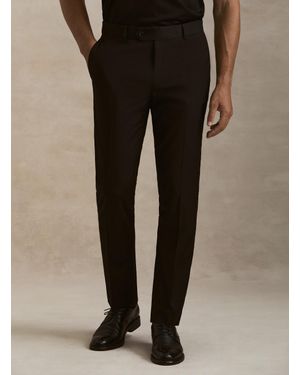 Gutteridge Pantalones De Traje Clásicos Slim Fit - Marrón