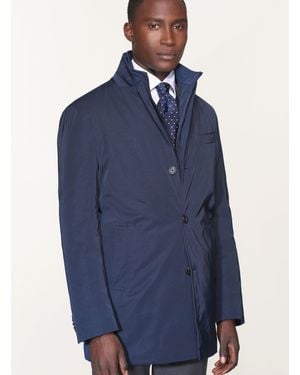 Gutteridge Impermeables Acolchado En Tejido Técnico - Azul