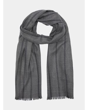 Gutteridge Bufanda De Pura Lana A Rayas - Gris