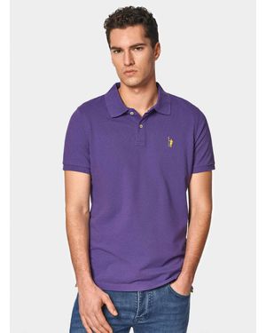 Gutteridge Polo Clásico De Piqué, Talla - Morado
