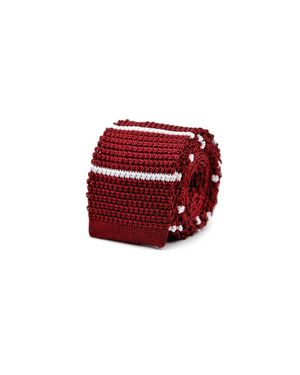 Gutteridge Cravatta a maglia rigata - Rot