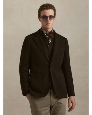 Gutteridge Veste En Jersey De Laine Et Coton - Marron