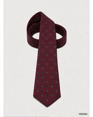 Gutteridge Seidenkrawatte Aus Jacquard Mit Mikro-Blumenmuster - Lila