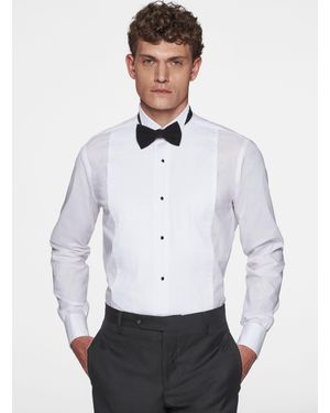 Gutteridge Camisa Smoking Diplomática De Popelín Elástico, Talla - Blanco