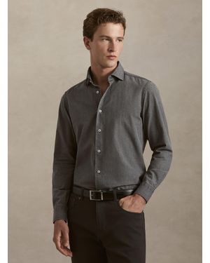 Gutteridge Camisa Vaquera Gris - Marrón