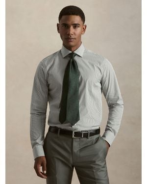 Gutteridge Chemise Rayée En Popeline De Coton Stretch - Neutre